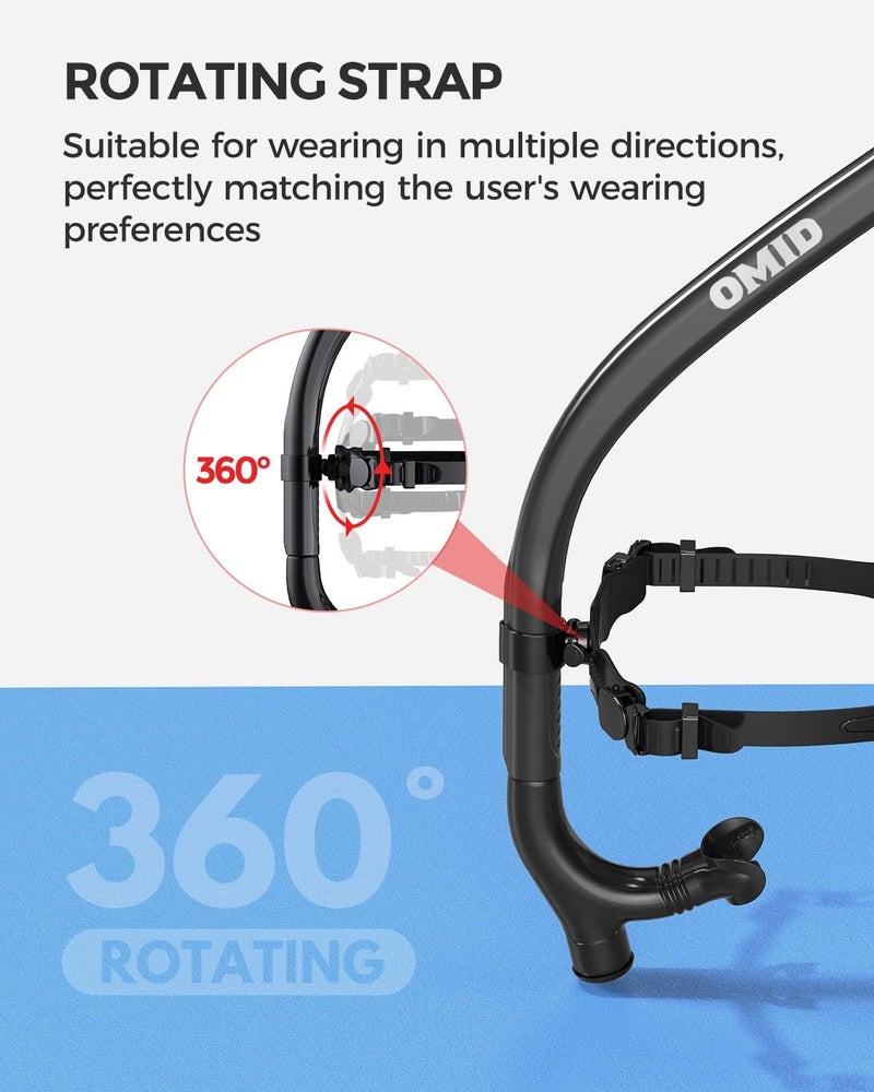 OMID SN1 Snorkel for Adult Youth, Diving Snorkel with One-Way Purge Valve, Food-Grade Silicone Mouthpiece - Image 3